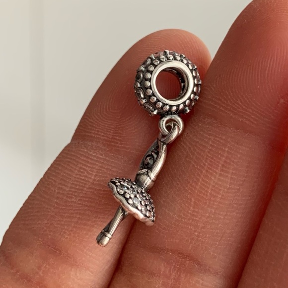 Retired Pandora Ballerina Ballet Dangle Charm 925 with Clear CZ Stones EUC - Picture 3 of 9